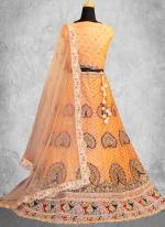 Organza Silk Mustard Wedding Wear Sequins Work Lehenga Choli